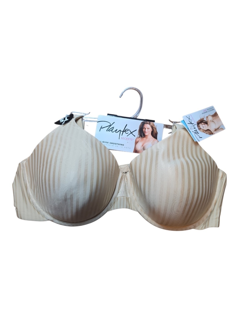 Playtex Beige Striped Seamless T-Shirt Bra